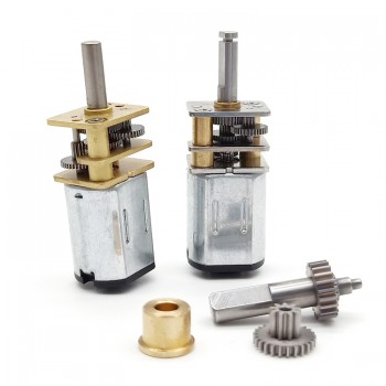 2 Stück Mini DC-Getriebemotor, 2,4V / 5V, Permanentmagnet, gebürstet, 0,5 kg·cm, 12 × 24 mm