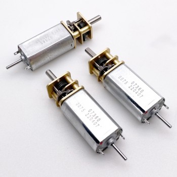 2 Stück DC-Getriebemotor, 6V / 12V, gebürstet, Ø14 mm Gleichstrommotor mit Permanentmagnet