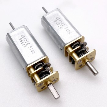 2 Stück DC-Getriebemotor, 6V / 12V, gebürstet, Ø14 mm Gleichstrommotor mit Permanentmagnet