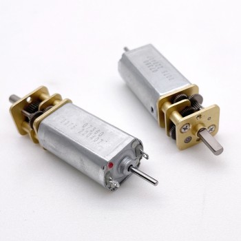 2 Stück DC-Getriebemotor, 6V / 12V, gebürstet, Ø14 mm Gleichstrommotor mit Permanentmagnet