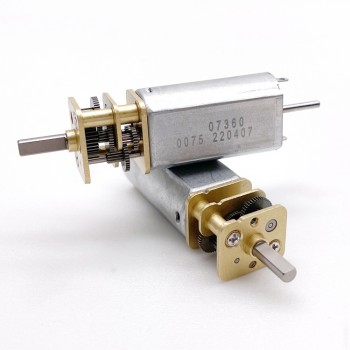 2 Stück DC-Getriebemotor, 6V / 12V, gebürstet, Ø14 mm Gleichstrommotor mit Permanentmagnet