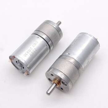2 Stück DC-Getriebemotor, 6V / 12V, 3 kg·cm, kompakte Bauform 24,4 × 30,8 mm