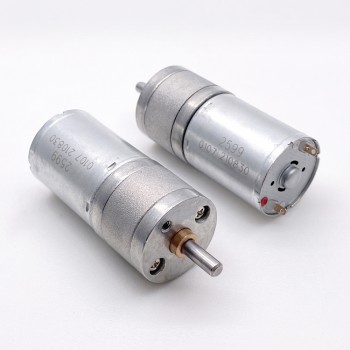 2 Stück DC-Getriebemotor, 6V / 12V, 3 kg·cm, kompakte Bauform 24,4 × 30,8 mm