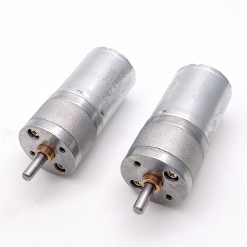 2 Stück DC-Getriebemotor, 6V / 12V, 3 kg·cm, kompakte Bauform 24,4 × 30,8 mm
