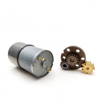 2 Stück DC-Getriebemotor, 12V / 24V, 8 kg·cm, Reduktionsgetriebe, 34,5 × 30,8 mm