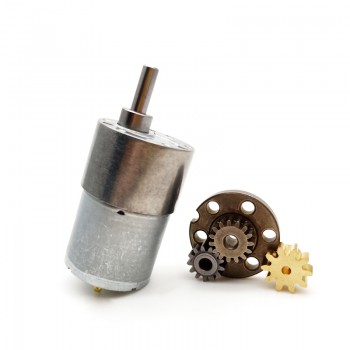 2 Stück DC-Getriebemotor, 12V / 24V, 8 kg·cm, Reduktionsgetriebe, 34,5 × 30,8 mm