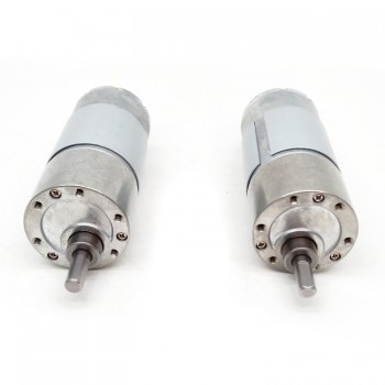 2 Stück DC-Getriebemotor, 12V / 24V, 10 kg·cm, mit Reduktion, 37 × 57 mm