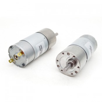 2 Stück DC-Getriebemotor, 12V / 24V, 10 kg·cm, mit Reduktion, 37 × 57 mm
