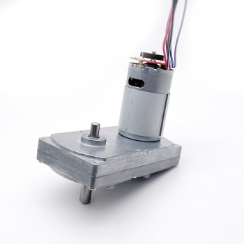 2 Stück DC-Getriebemotor mit Encoder, 12V / 24V, 50 kg·cm, Reduktionsgetriebe