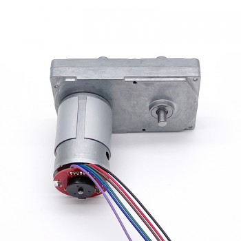 2 Stück DC-Getriebemotor mit Encoder, 12V / 24V, 50 kg·cm, Reduktionsgetriebe