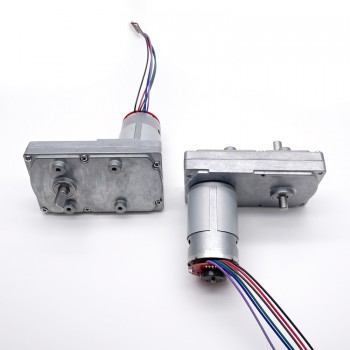 2 Stück DC-Getriebemotor mit Encoder, 12V / 24V, 50 kg·cm, Reduktionsgetriebe