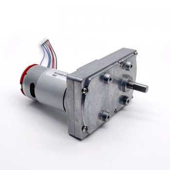 2 Stück DC-Getriebemotor mit Encoder, 12V / 24V, 50 kg·cm, Reduktionsgetriebe