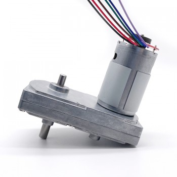 2 Stück DC-Getriebemotor mit Encoder, 12V / 24V, 50 kg·cm, Reduktionsgetriebe