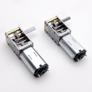 2 Stück Mini-DC-Schneckengetriebemotor, 6V / 12V, 90° Ausgangswelle, 1 kg·cm, 12 × 20 mm