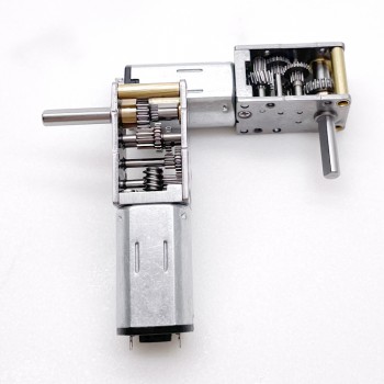 2 Stück Mini-DC-Schneckengetriebemotor, 6V / 12V, 90° Ausgangswelle, 1 kg·cm, 12 × 20 mm