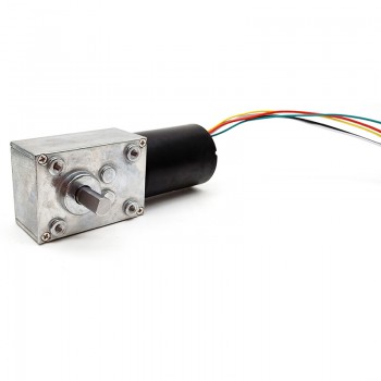 2 Stück Permanentmagnet-DC-Schneckengetriebemotor, 12V / 24V, 10 kg·cm, 37 × 37 mm