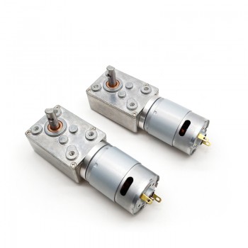 2 Stück DC-Schneckengetriebemotor, 6V / 12V, Permanentmagnet, 8 kg·cm, 32 × 46 mm