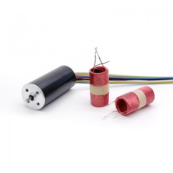 2 Stück runder BLDC-Motor, bürstenlos & kernlos, 12V / 24V, 32,6 g·cm, Ø16 × 36 mm, 2 mm Welle