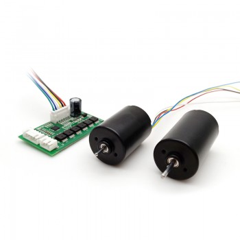 2 Stück Bürstenloser Gleichstrommotor BLDC-Motor 12V / 24V, 100 g·cm, 5000 U/min, 28 × 38 mm