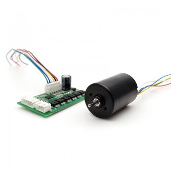 2 Stück Bürstenloser Gleichstrommotor BLDC-Motor 12V / 24V, 100 g·cm, 5000 U/min, 28 × 38 mm