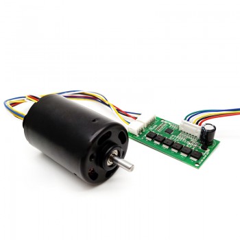 2 Stück BLDC-Motor 12V / 24V, 21–24W, 500 g·cm, 5000 U/min, kompakter Gleichstrommotor