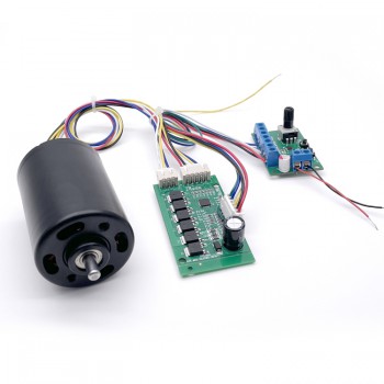 2 Stück BLDC-Motor 12V / 24V, 21–24W, 500 g·cm, 5000 U/min, kompakter Gleichstrommotor