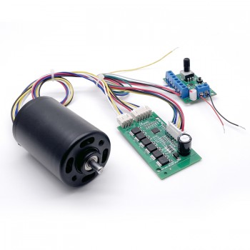 2 Stück BLDC-Motor 12V / 24V, 21–24W, 500 g·cm, 5000 U/min, kompakter Gleichstrommotor