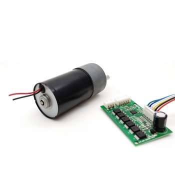 2 Stück Bürstenlose DC-Motor 12V / 24V, mit Stirnradgetriebe, 4–850 U/min, 0,7–10 kg·cm,Gleichstrommotor