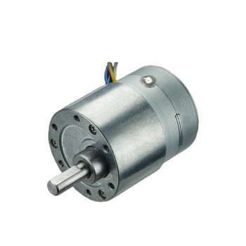 2 Stück 12V Schrittmotor mit Stirnradgetriebe, Permanentmagnet, 7,5°, 200 mA, 130 g·cm, 4 Phasen
