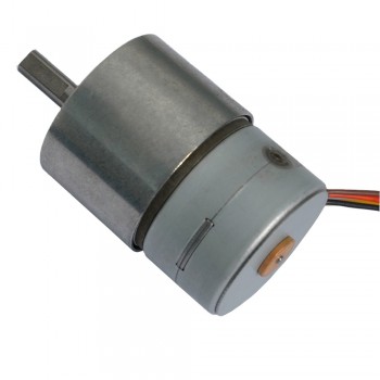 2 Stück 12V Schrittmotor mit Stirnradgetriebe, Permanentmagnet, 7,5°, 200 mA, 130 g·cm, 4 Phasen