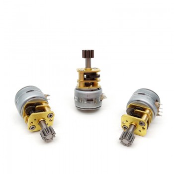 2 Stück 5V Mikro-Schrittmotor mit Getriebe, 18°, 2 Phasen, 500 mA, 700 g·cm, kompakter DC-Getriebemotor