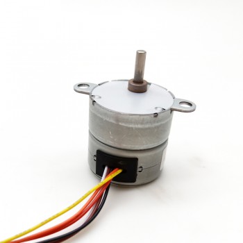 2 Stück 12V Schrittmotor mit Stirnradgetriebe, 4 Phasen, 7,5°, 120 mA, 0,5 kg·cm Drehmoment, 3 mm D-Welle
