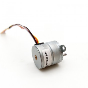 2 Stück 12V Schrittmotor mit Stirnradgetriebe, 4 Phasen, 7,5°, 120 mA, 0,5 kg·cm Drehmoment, 3 mm D-Welle