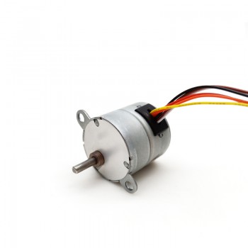 2 Stück 12V Schrittmotor mit Stirnradgetriebe, 4 Phasen, 7,5°, 120 mA, 0,5 kg·cm Drehmoment, 3 mm D-Welle