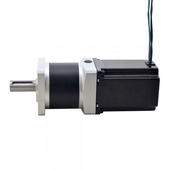 NEMA 23 Schrittmotor mit Planetengetriebe 10:1 / 20:1 / 50:1, 2,9A, 57 × 57 mm, Welle Ø14 mm mit Passfedernut