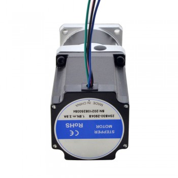 NEMA 23 Schrittmotor mit Planetengetriebe 10:1 / 20:1 / 50:1, 2,9A, 57 × 57 mm, Welle Ø14 mm mit Passfedernut