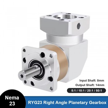 RYG23-Serie Winkel-Getriebereduzierer 90°Übersetzung 5:1 / 10:1 / 20:1 / 50:1 für NEMA 23 Schrittmotor