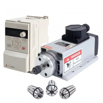 1,5 KW CNC-Spindelmotor, luftgekühlt, 24.000 U/min, 400 Hz, ER11 + 2 PS VFD-Frequenzumrichter-Kit