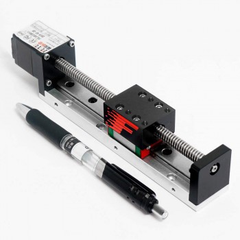FSL30 Miniatur-Linearführung Linearschiene mit Schlitten 50-300mm mit Nema 14 Schrittmotor