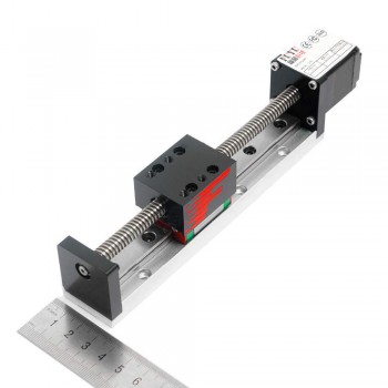 FSL30 Miniatur-Linearführung Linearschiene mit Schlitten 50-300mm mit Nema 14 Schrittmotor