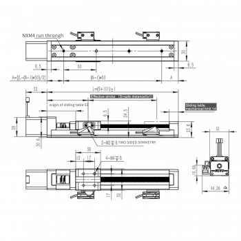 FSK30J Miniatur-Linearführung CNC Linearschiene 50–500mm mit Nema 14 Schrittmotor