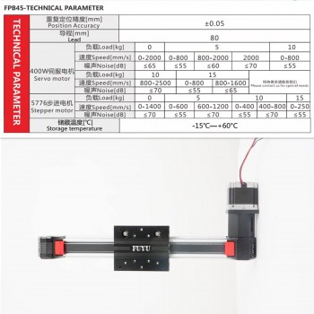 FPB45 Linearführung mit Riemenantrieb Lineartisch mit NEMA 23 Schrittmotor für CNC