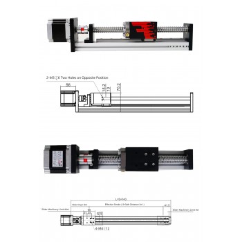 FSL40 CNC Linearführung Lineartisch mit Kugelgewindetrieb Führungseinheit mit NEMA 23 Schrittmotor