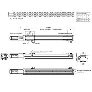 FSL80 Schwerlast-Lineartisch Kugelgewindetrieb,CNC Linearführung mit NEMA 24 Schrittmotor