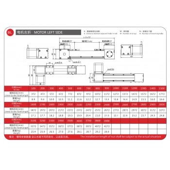 FBL80 Lineare Führungsschiene mit Riemenantrieb 100-2000mm CNC Linearführung mit NEMA 34 Schrittmotor