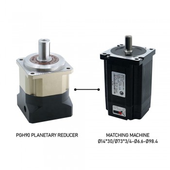 PGH90-L1 Schrägverzahntes Planetengetriebe für NEMA 34 Schrittmotor / 80–130 mm Servomotor
