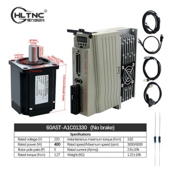 400W / 600W / 750W / 1000W AC-Servomotor & Treiber-Set 110V / 220V, 1,27–3,8 Nm für CNC-Graviermaschine