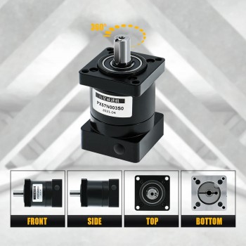 PX57 Planetengetriebe / Geschwindigkeitsreduzierer für NEMA 23 Schrittmotor,8mm Eingangswelle