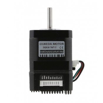 OUKEDA Integrierter NEMA 17 Schrittmotor mit Steuerung, 1,8°, 0,44 Nm, 1,68A, 2-Phasen