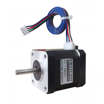 OUKEDA NEMA 17 Schrittmotor, 1,8°, 59 Ncm, 2A, D-Schnitt für 3D-Drucker